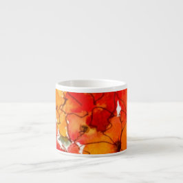 Scarlet und Orangenblumen Espresso Tasse