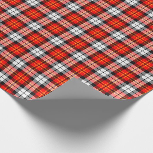 Scarlet-und Schwarz-sportliches kariertes Geschenkpapier (Ecke)