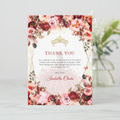 Scarlet verzaubert Blumen Gold Prinzessin Quincean Dankeskarte (Stehend Vorderseite)