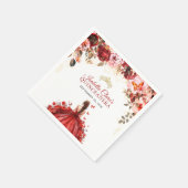 Scarlet verzaubert Blumen Gold Prinzessin Quincean Serviette (Ecke)