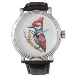 Scarlet Wappen Woodpecker Armbanduhr