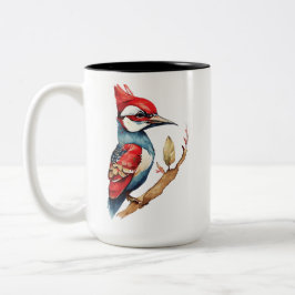 Scarlet Wappen Woodpecker Zweifarbige Tasse