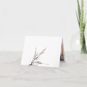 Scarletlovebirds-personalisiertes Foto danken Dankeskarte (Rückseite)