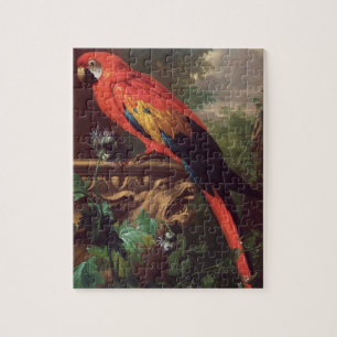 ScarletMacaw in einer Landschaft (Öl auf Leinwand Puzzle