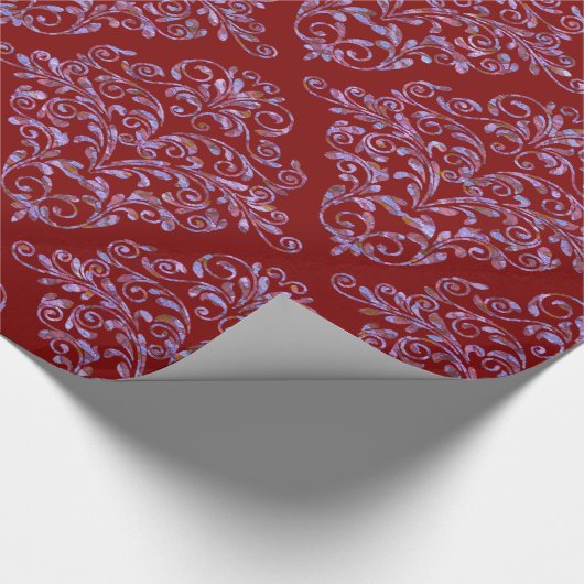 Scarletphylo Elegant Royal Damask 30" x 6' Geschenkpapier (Ecke)