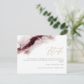 SCARLETT| Boho Burgund und Gold Details Card Einladung (Stehend Vorderseite)