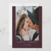 SCARLETT Boho Burgundy und Gold Save the Date Einladung (Rückseite)