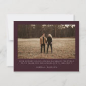 SCARLETT Boho Burgundy Watercolor Dankeschön Karte (Rückseite)