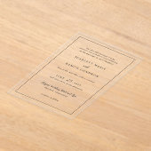 Scarlett Border Elegante Hochzeit Acryleinladungen (Ablage )