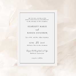 Scarlett Border Elegante Hochzeit Einladung