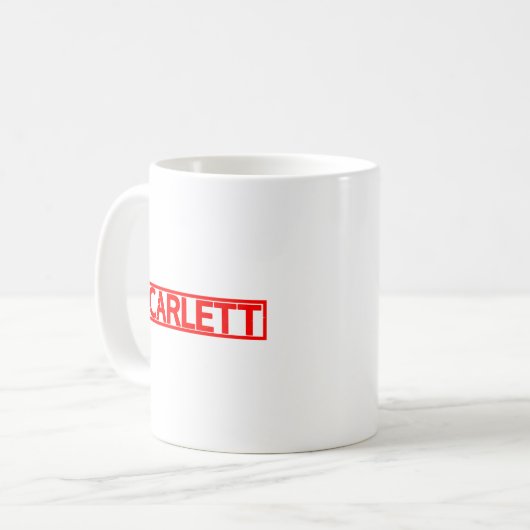 Scarlett Briefmarke Kaffeetasse (Vorderseite Links)
