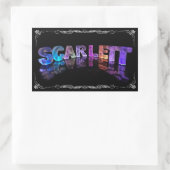 Scarlett - das NamensScarlett in 3D beleuchtet Rechteckiger Aufkleber (Tasche)