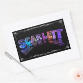 Scarlett - das NamensScarlett in 3D beleuchtet Rechteckiger Aufkleber (Umschlag)