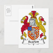 Scarlett-Familienwappen Postkarte (Vorne/Hinten)