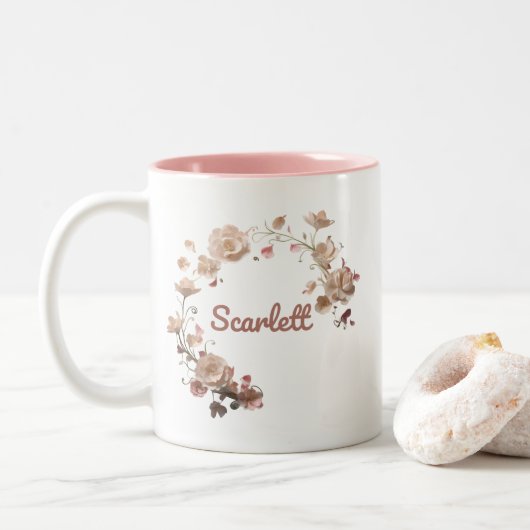 Scarlett Floral Tasse (Mit Donut)