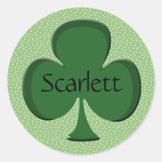 Scarlett Kleeblatt Name Stickers / Umschlag Aufkle