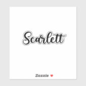 Scarlett Name - Handgeschriebene Kalligrafie Aufkleber (Blatt)
