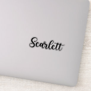 Scarlett Name - Handgeschriebene Kalligrafie Aufkleber