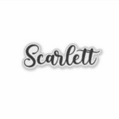 Scarlett Name - Handgeschriebene Kalligrafie Aufkleber (Vorderseite)