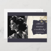 Scarlett O'Hara & Quote Schönes Portrait Postcar Postkarte (Vorne/Hinten)