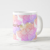 Scarlett Personalisierter Blumenname Latte-Mug Jumbo-Tasse (Vorderseite Rechts)
