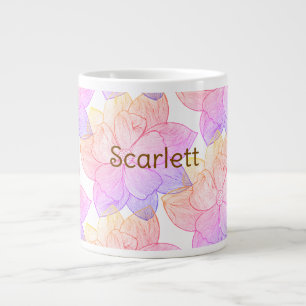 Scarlett Personalisierter Blumenname Latte-Mug Jumbo-Tasse