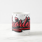 Scarlett red Heart Graffiti Tasse Kaffeetasse (Mittel)