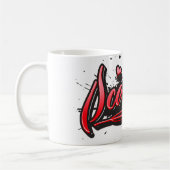 Scarlett red Heart Graffiti Tasse Kaffeetasse (Links)