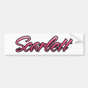 Scarlett verblasster rosa Aufkleber Sticker Autoaufkleber