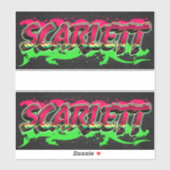 Scarlett Vorname Name Graffiti Aufkleber Sticker (Blatt)