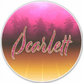Scarlett Vorname Name pink Aufkleber Sticker (Vorderseite)
