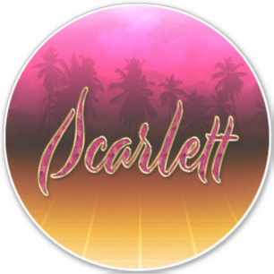 Scarlett Vorname Name pink Aufkleber Sticker