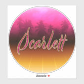 Scarlett Vorname Name pink Aufkleber Sticker (Blatt)