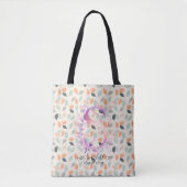 Scarlett's Graceful Bloom - Boho Floral Monogram S Tasche (Vorderseite)