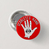 Scarletts Handrundes Knopf-Rot Button (Vorne & Hinten)