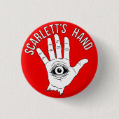 Scarletts Handrundes Knopf-Rot Button (Vorderseite)