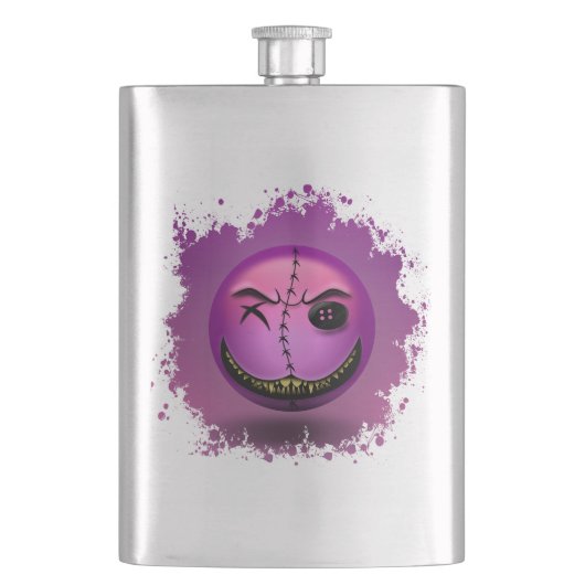 Scarmoji-Schild Flachmann (Vorderseite)