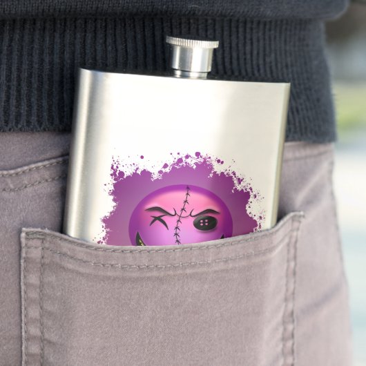 Scarmoji-Schild Flachmann (Beispiel)