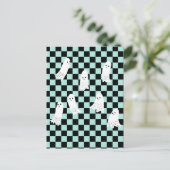 Scarry Halloween Ghosts Spooky Design überprüft Postkarte (Stehend Vorderseite)