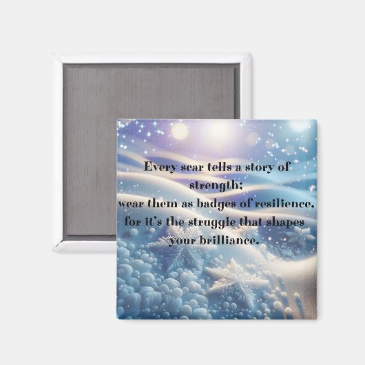 Scars Into Scars - Resilience Affirmation Art Magnet (Vorderseite/Rückseite)