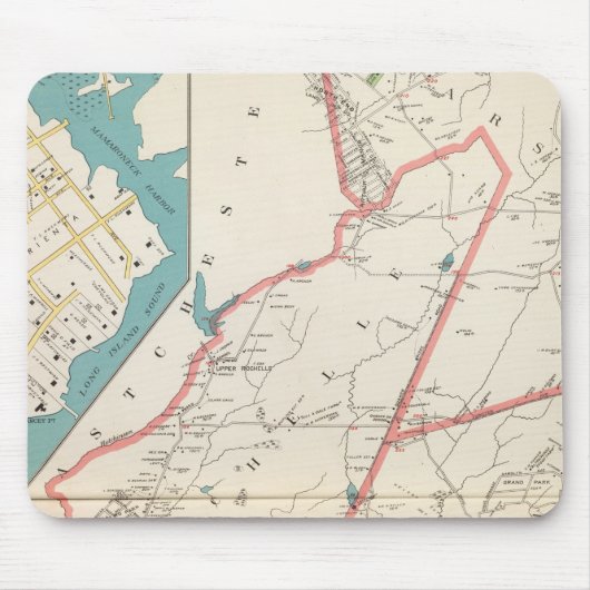 Scarsdale, New Rochelle, Mamaroneck Städte Mousepad (Vorne)