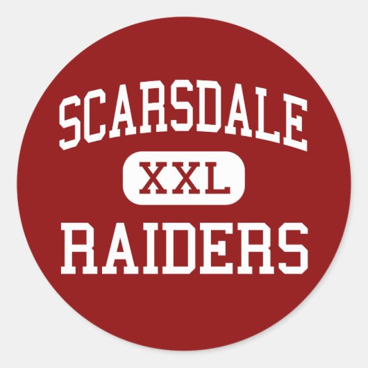 Scarsdale - Raiders - High - Scarsdale New York Runder Aufkleber (Vorderseite)