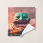 Scary boat badhandtuch set (Waschlappen)