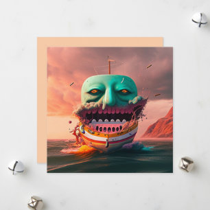 Scary Boat Feiertagskarte