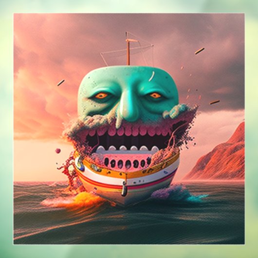 Scary boat fensteraufkleber (Blatt 3)