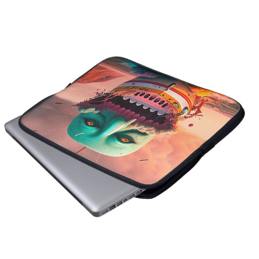 Scary Boat Laptopschutzhülle (Vorne Knopf)