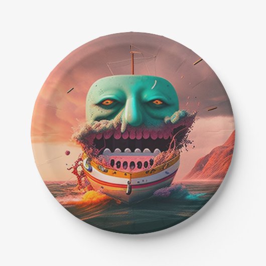 Scary boat pappteller (Vorderseite)