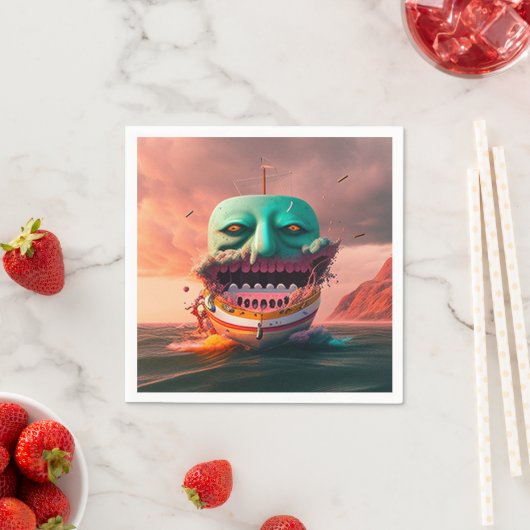 Scary boat serviette (Beispiel)