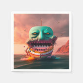 Scary boat serviette (Vorderseite)