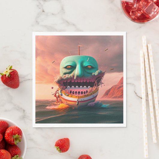 Scary boat serviette (Beispiel)